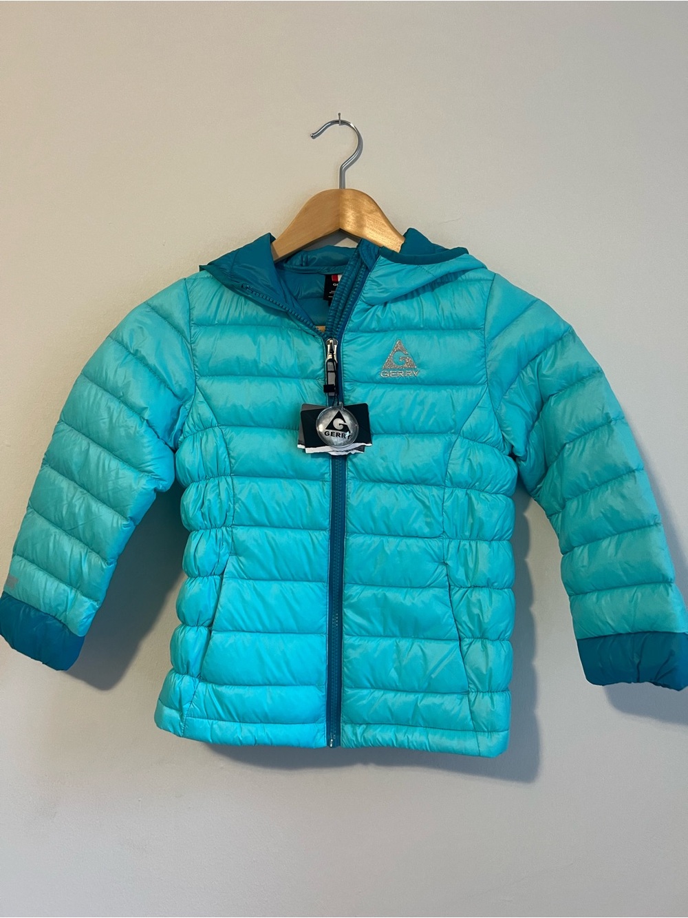 Gerry Kids Teal/Turquoise Puffer Jacket with Hood - New with Tags